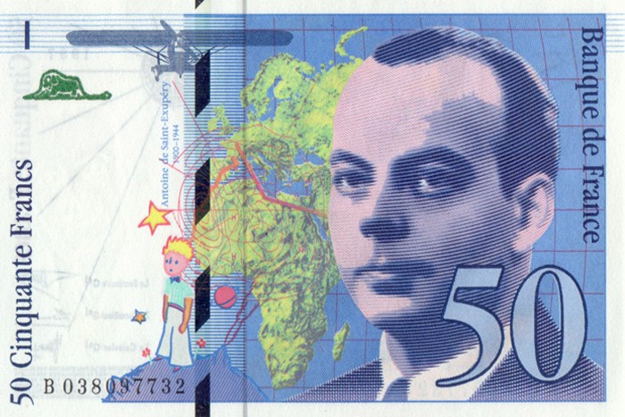 Billete de 50 francos (anverso)